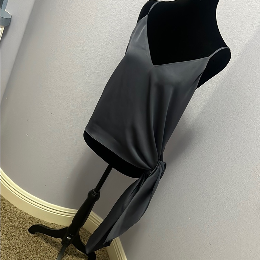 BCBGMAXAZRIA Elegant Gray Women's Asymmetrical Top